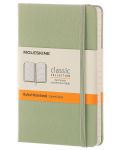 Джобен тефтер с твърди корици Moleskine Classic – Зелен, линирани листа - 1t