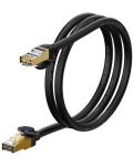 Мрежов кабел Baseus - Speed ​​Seven High Speed, RJ45/RJ45, 1 m, черен - 1t