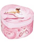 Музикална светеща кутия сърце Trousselier - Балерина, розова - 2t