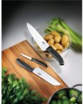Назъбен нож за плодове Victorinox - Swiss Classic, 10 cm, черен - 2t