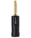 Накрайник за кабел QED - Banana 4 mm, черен - 1t