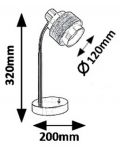Настолна лампа Rabalux Basil, 25W, сребриста - 2t