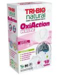 Натурални таблетки за премахване на петна Tri-Bio - Oxi-Action, За бяло пране, 18 таблетки - 1t