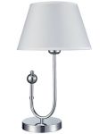Настолна лампа Elmark - Carmen, 1 x E27, 40 W, 45 x 25 cm, бяла/сива - 1t