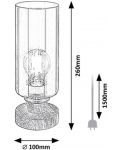Настолна лампа Rabalux - Tanno 74120, E27, 1 x 25 W, кафява - 5t