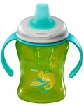 Неразливаща се чаша с подвижни дръжки Vital Baby - Зелена, 260 ml - 3t