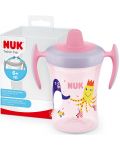 Неразливаща се чаша с мек накрайник NUK Evolution - Trainer Cup, 230 ml, розова - 2t