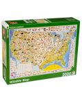 Пъзел New York Puzzle от 2000 части - Карта на дивата природа - 2t