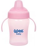 Неразливаща чаша с дръжки Wee Baby - Colorful, 240 ml, розова - 1t