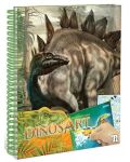 Творческа книга Nebulous Stars - Рисуване със стикери, динозаври - 1t
