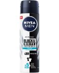 Nivea Men Спрей дезодорант Black & White, Invisible Fresh, 150 ml - 1t