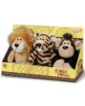 Комплект плюшени играчки Nici Wild Friends - Лъв, Тигър, Маймуна - 1t