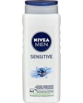 Nivea Men Душ гел за коса и тяло Sensitive, 500 ml - 1t