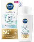 Nivea Sun Слънцезащитен флуид за лице Derma Skin Clear, SPF50+, 40 ml - 2t