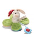 Плюшена бебешка играчка My First Nici – Зайче върху цветче - 1t
