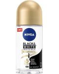 Nivea Рол-он против изпотяване Black & White, Silky Smooth, 50 ml - 1t