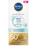 Nivea Sun Слънцезащитен флуид за лице Derma Skin Clear, SPF 50+, 40 ml - 3t