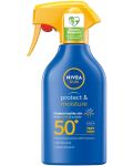 Nivea Sun Слънцезащитен спрей Protect & Moisture, SPF 50+, 270 ml - 1t