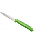 Нож за белене с назъбено острие Victorinox - Swiss Classic, 10 cm, зелен - 2t
