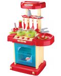 Игрален комплект Buba My Kitchen - Детска кухня, червена - 1t