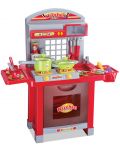 Игрален комплект Buba Superior - Детска кухня, червена, голяма - 1t