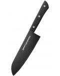 Нож Santoku Samura - Shadow, 17.5 cm, черно незалепващо покритие - 1t