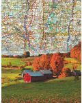 Мини пъзел New York Puzzle от 100 части - Карта на североизточни Съединени щати - 2t
