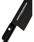 Нож Santoku Samura - Shadow, 17.5 cm, черно незалепващо покритие - 2t