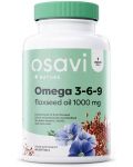 Omega 3-6-9 Flaxseed Oil, 1000 mg, 60 гел капсули, Osavi - 1t