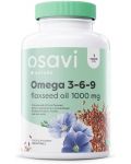 Omega 3-6-9 Flaxseed Oil, 1000 mg, 120 гел капсули, Osavi - 1t