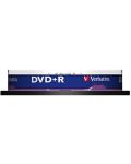 Оптичен носител Verbatim - DVD+R AZO 4.7GB 16X, Matt Silver Surface, 10 броя - 2t