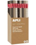 Опаковъчна хартия Apli - Крафт, черно и бяло, асортимент - 1t