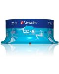 Оптичен носител Verbatim - CD-R 700MB 52X, Extra Protection Surface, 25 броя - 2t