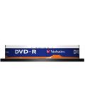 Оптичен носител Verbatim - DVD-R AZO 4.7GB 16X, Matt Silver Surface, 10 броя - 2t