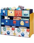 Органайзер-етажерка за играчки и книжки Ginger Home - Monster, с 9 кутии - 3t