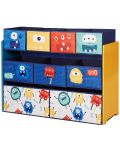 Органайзер-етажерка за играчки и книжки Ginger Home - Monster, с 9 кутии - 2t