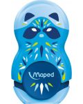 Острилка с гума 2 в 1 Maped Mini Cute - Loopy, синя - 1t