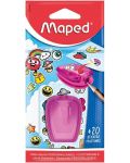 Острилка Maped - Stick Art, с 20 стикера, розова - 1t