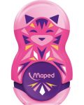 Острилка с гума 2 в 1 Maped Mini Cute - Loopy, розова - 1t