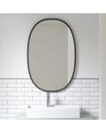Овално огледало за стена Umbra - Hub, 91 x 61 x 3 cm, черно - 6t