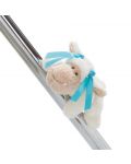 Плюшена играчка Nici - Овцата Jolly, с магнити, синя панделка, 12 cm - 1t