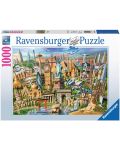 Пъзел Ravensburger от 1000 части - Световни забележителности - 1t