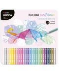 Пастелени моливи Kidea в метална кутия - 24 цвята - 1t