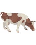 Фигурка Papo Farmyard Friends – Кафяво-бяла пасяща крава - 1t