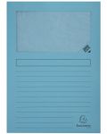 Папка за картотека Exacompta - L-образна, с прозорец, 120 g/m2, 22 x 31 cm, асортимент, 10 броя - 3t