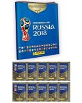Пакет албум за стикери Panini FIFA World Cup Russia 2018 + 10 пакета със стикери Panini (общо 50 стикера) - 1t