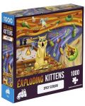 Пъзел Exploding Kittens от 1000 части - Котешки писък - 1t