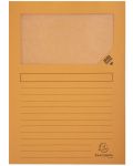 Папка за картотека Exacompta - L-образна, с прозорец, 120 g/m2, 22 x 31 cm, асортимент, 10 броя - 8t