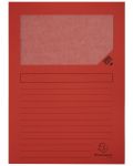 Папка за картотека Exacompta - L-образна, с прозорец, 120 g/m2, 22 x 31 cm, асортимент, 10 броя - 9t