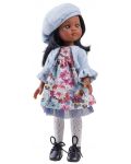 Кукла Paola Reina Amigas - Нора, с плетена синя жилетка, 32 cm - 1t